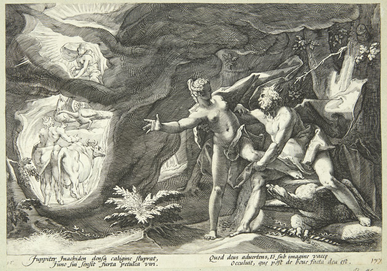 Jupiter og Io av Hendrick Goltzius