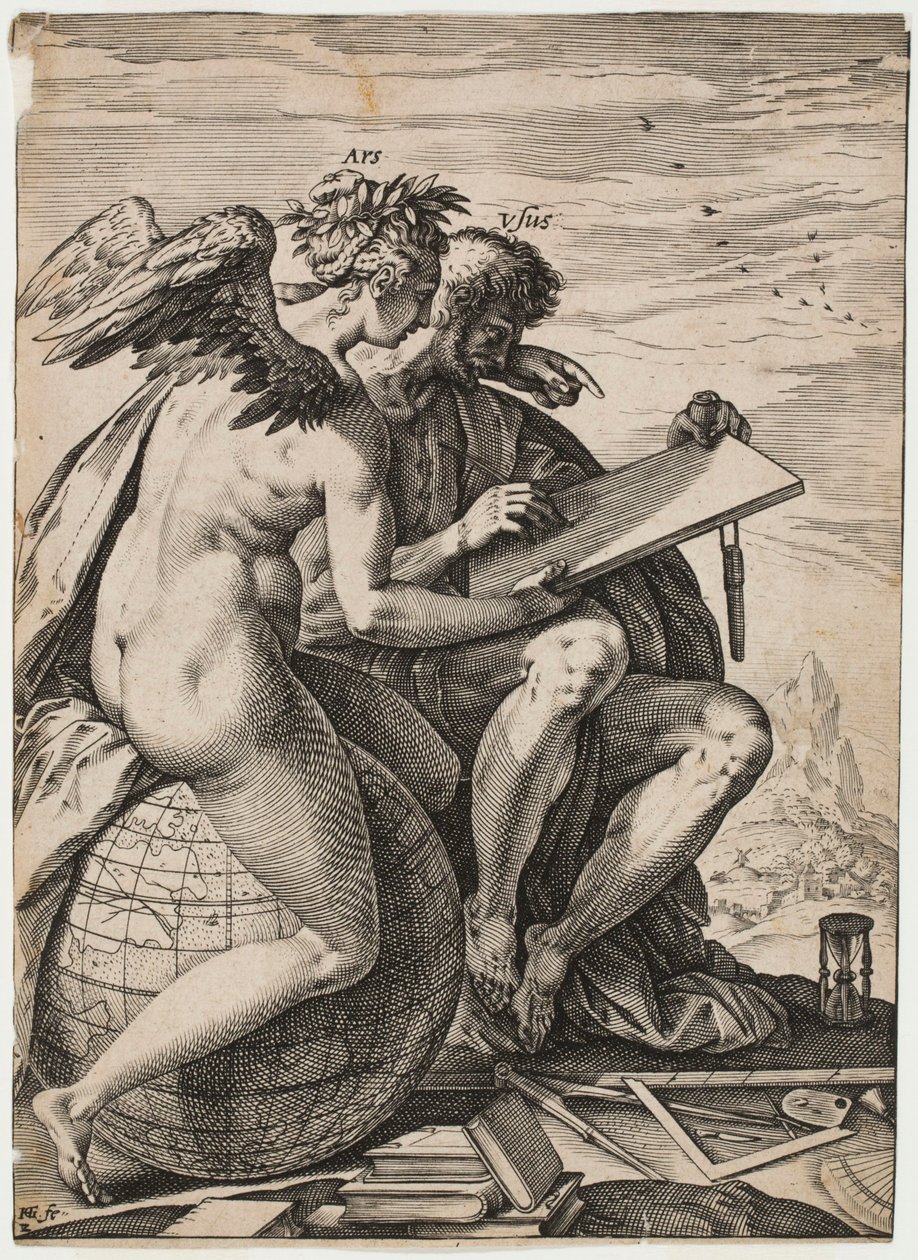 Kunst og praksis (Ars, Usus) av Hendrick Goltzius