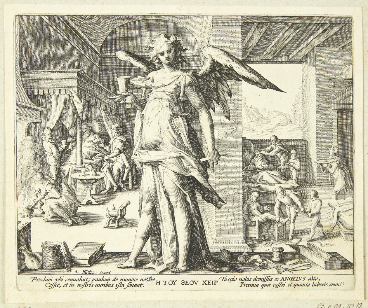 Legen som en engel av Hendrick Goltzius