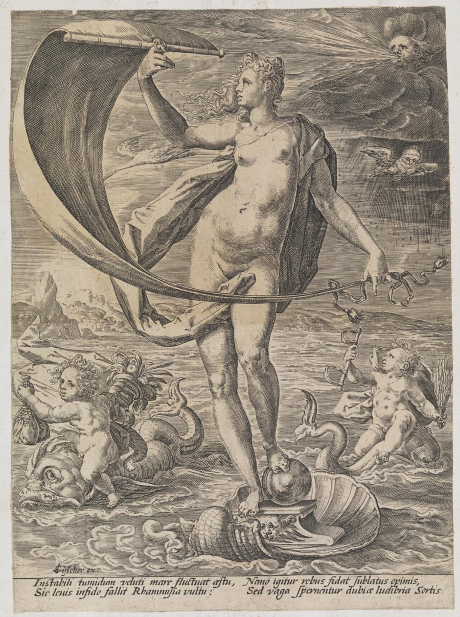 Lykken (Instabili tumidum veluti ...) av Hendrick Goltzius