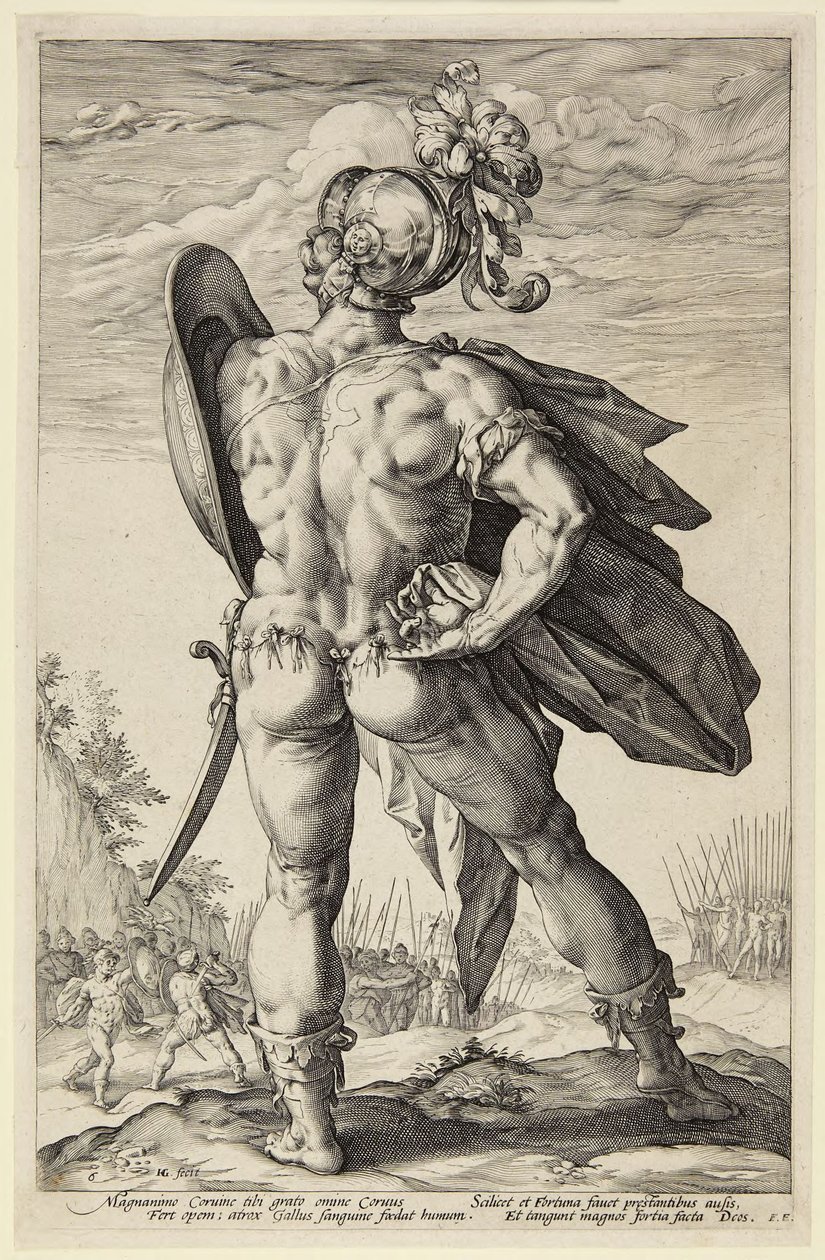 Marcus Valerius Corvus av Hendrick Goltzius
