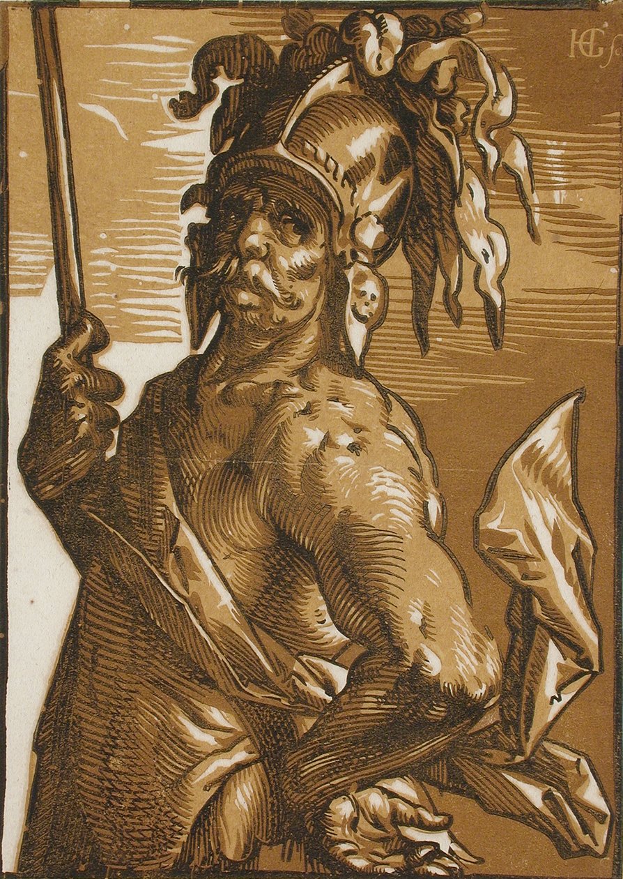 Mars (Halbfigur) av Hendrick Goltzius