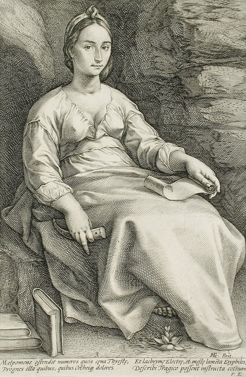 Melpomene av Hendrick Goltzius