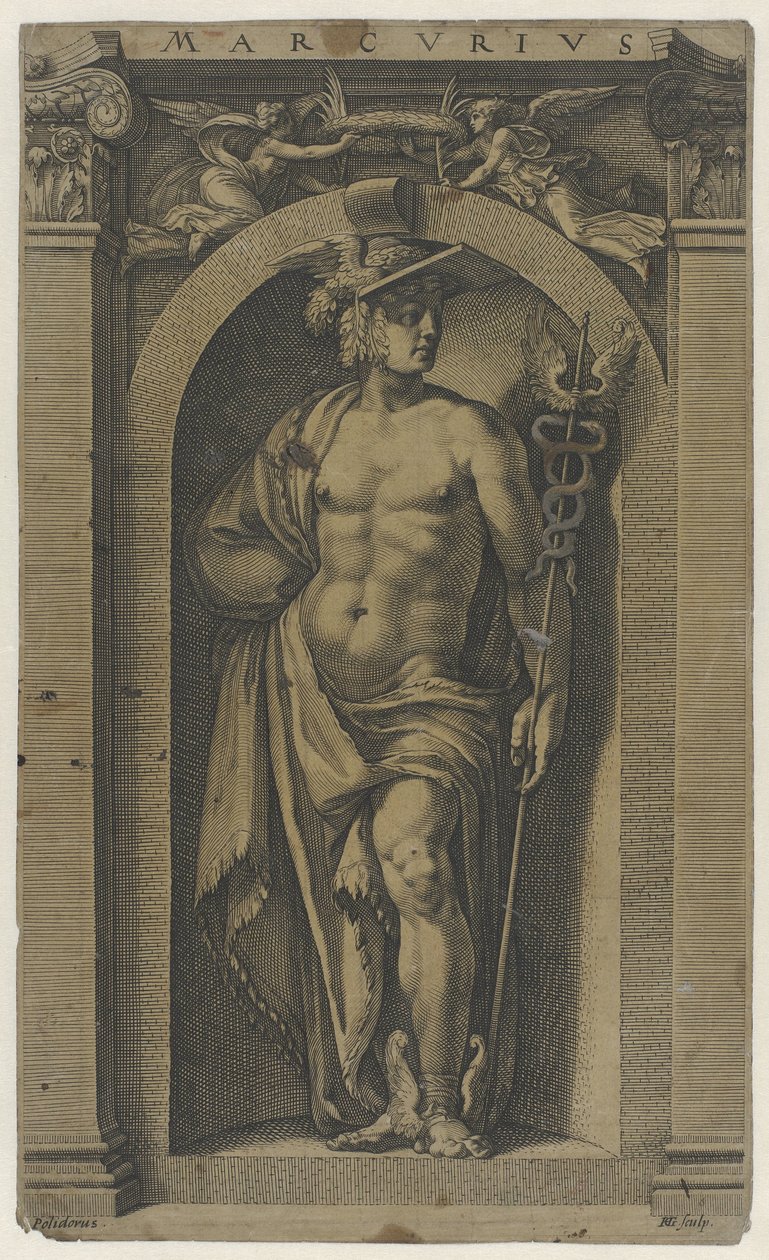Merkur Marcus (tittel på objekt) av Hendrick Goltzius