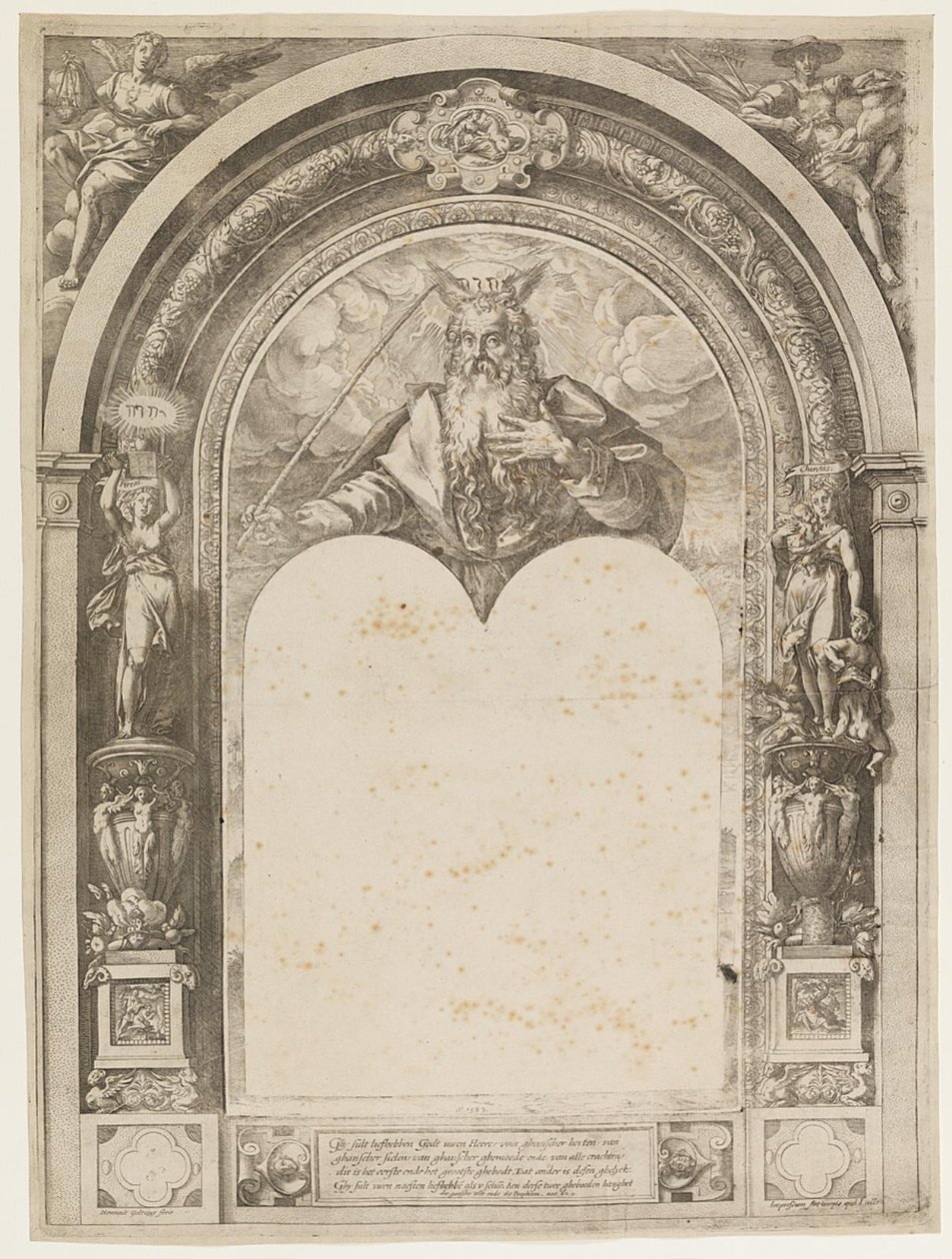 Moses med lovens tavler av Hendrick Goltzius