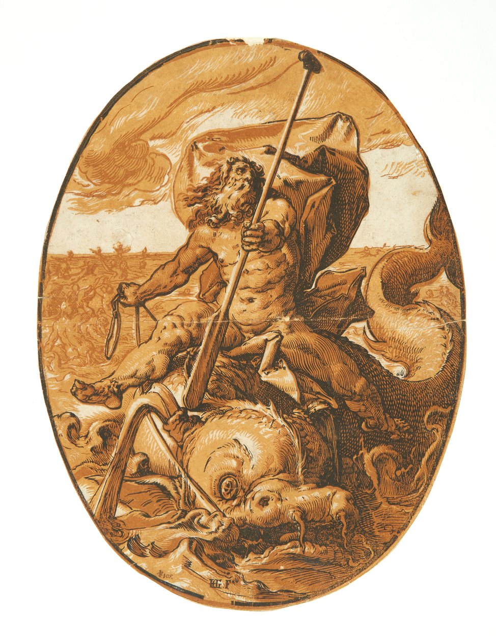 Neptun av Hendrick Goltzius