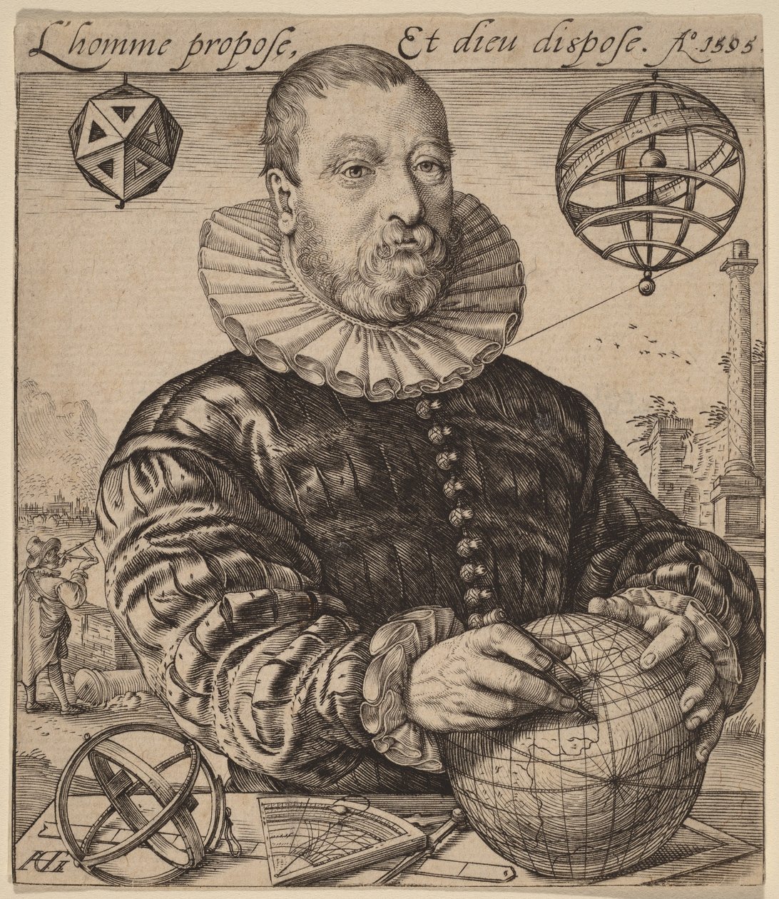 Nicolaus Petri van Deventer av Hendrick Goltzius