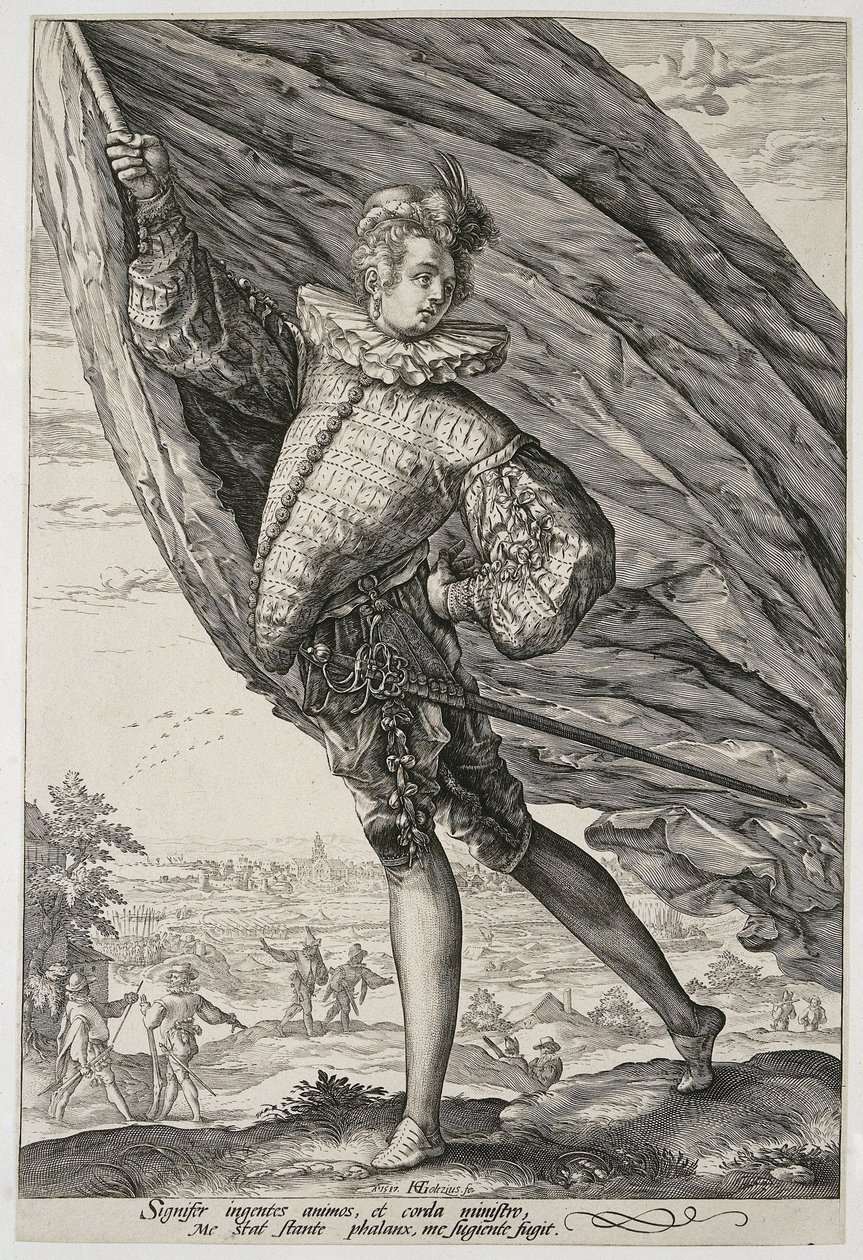 Offiserer med «gåsemager» av Hendrick Goltzius
