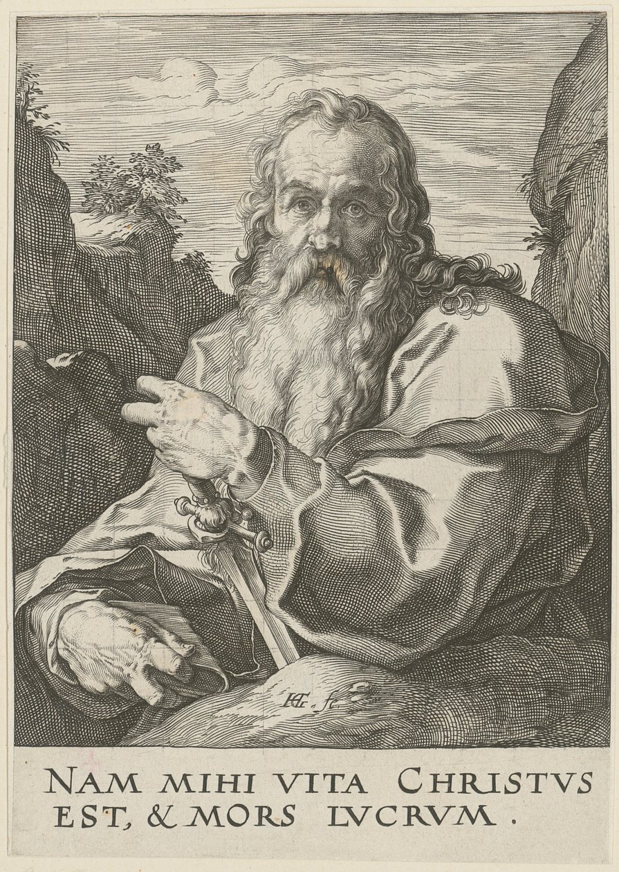 Paulus, ark 14 i serien «Kristus, de tolv apostlene og Paulus» av Hendrick Goltzius