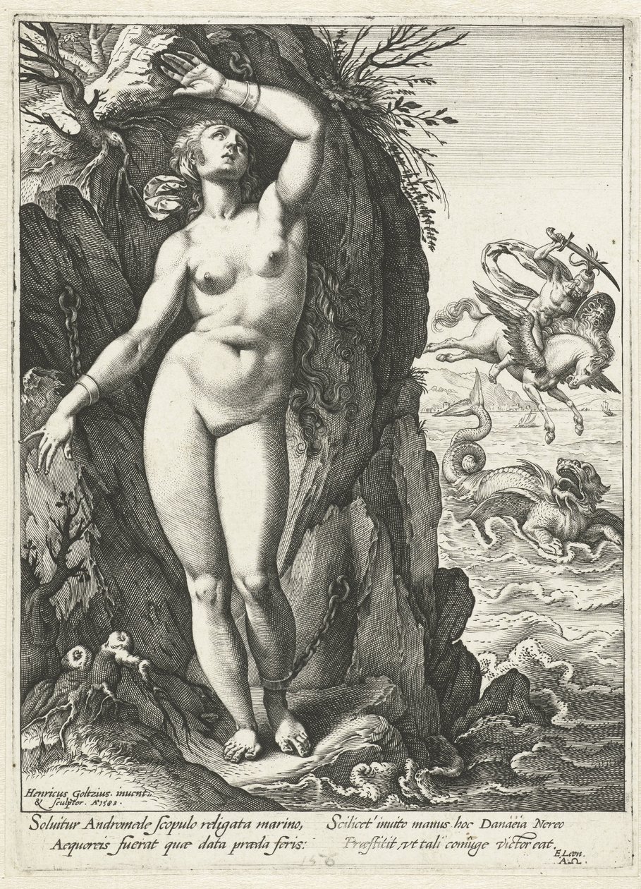 Perseus i Andromeda av Hendrick Goltzius