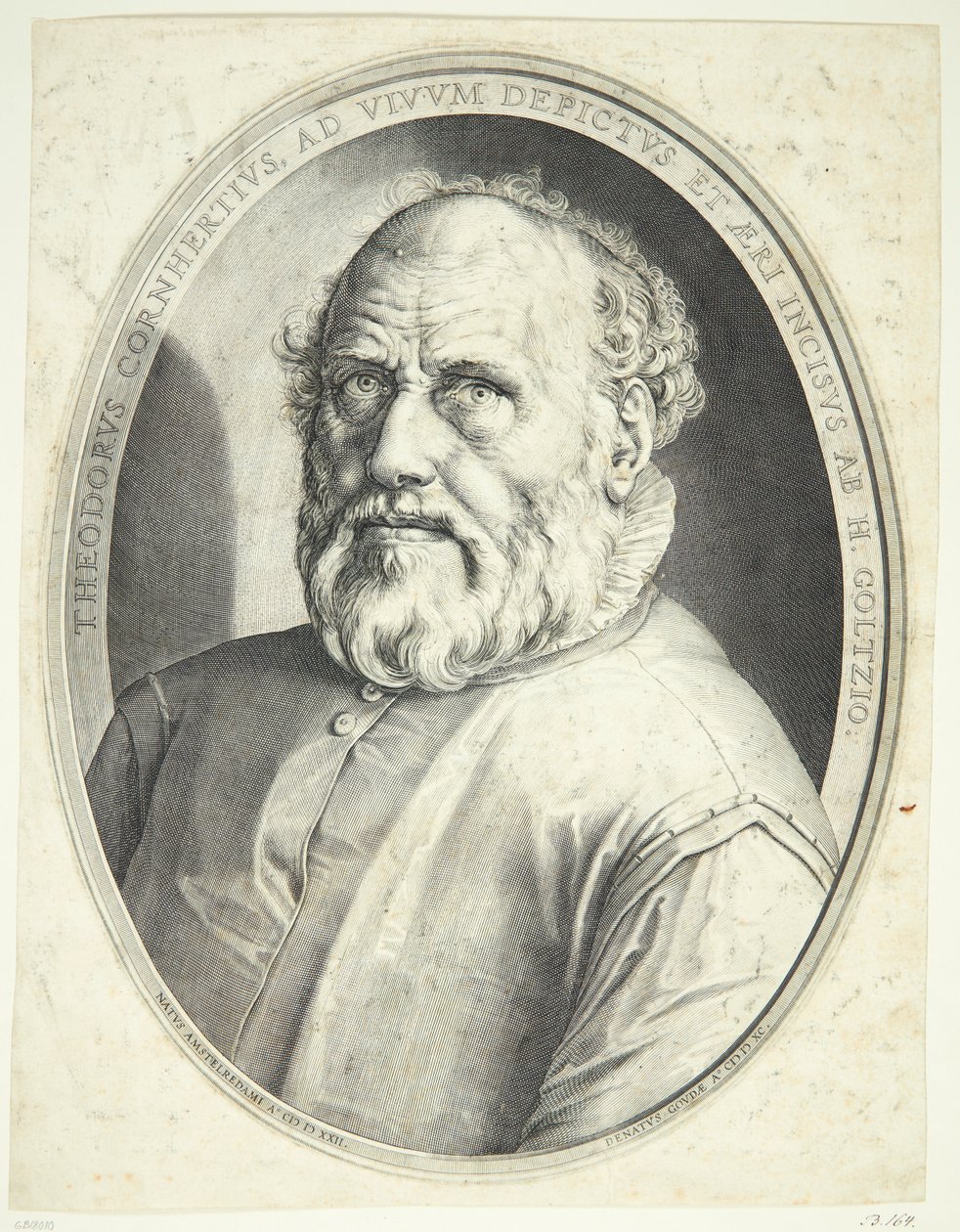 Portrett av Dirck Volkertsz Coornhert av Hendrick Goltzius