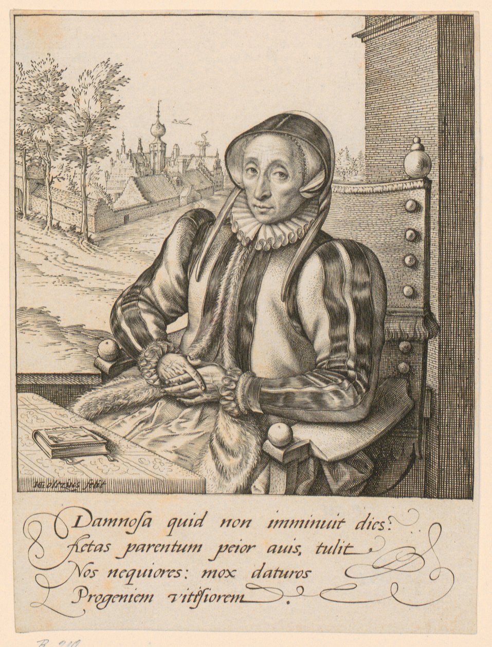Portrett av Anna Fullings av Hendrick Goltzius