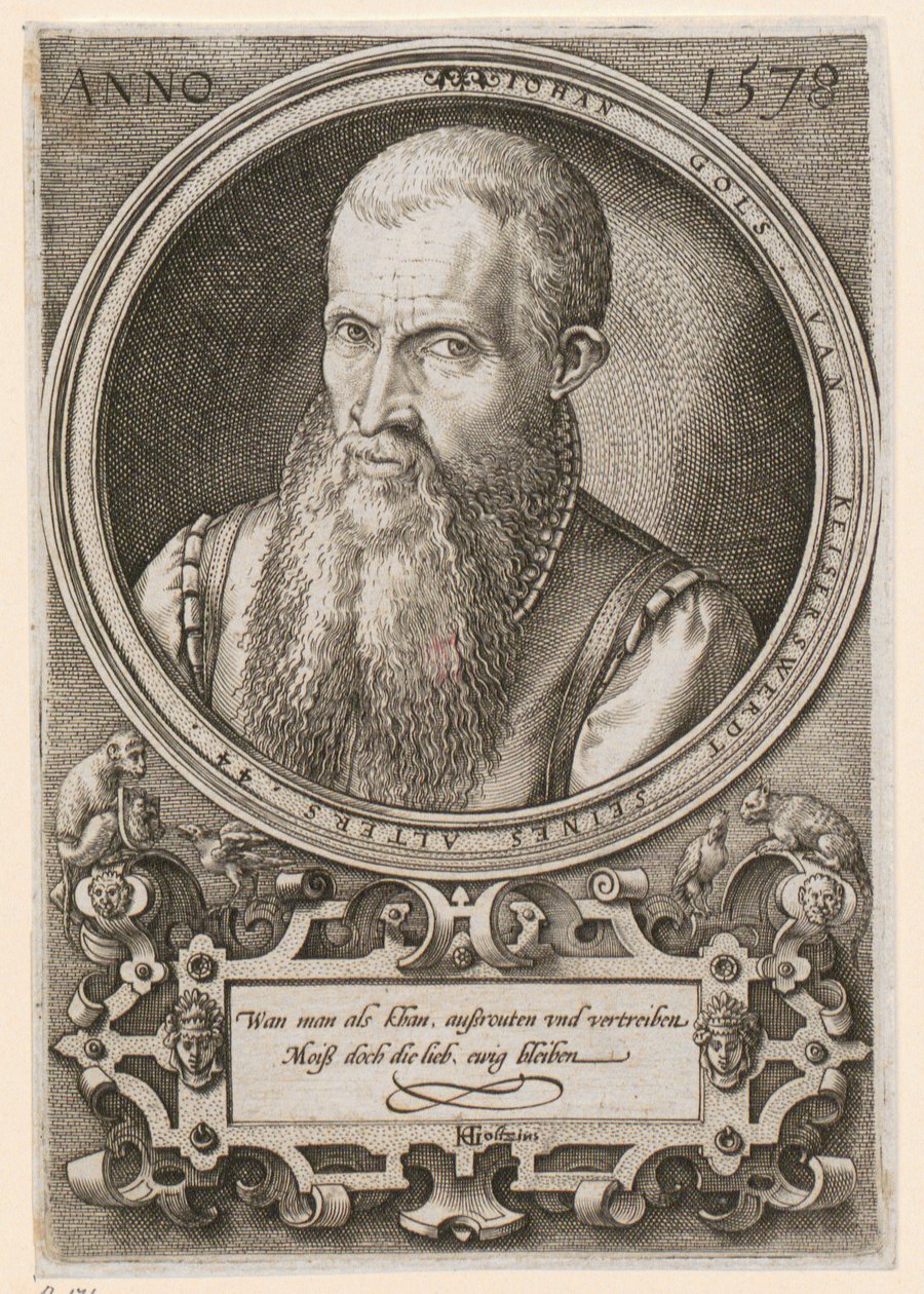 Portrett av Jan Goltz II [Jan Gols; Johan Gols] av Hendrick Goltzius