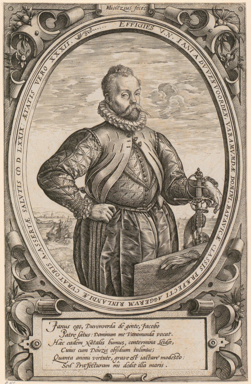 Portrett av Jan [Johann] van Duvenvoorde av Hendrick Goltzius