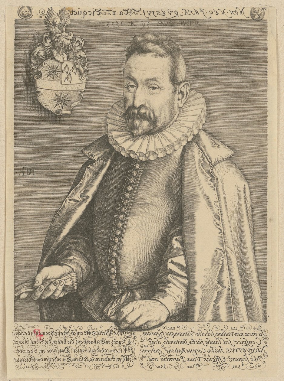 Portrett av Jan Nicquet av Hendrick Goltzius