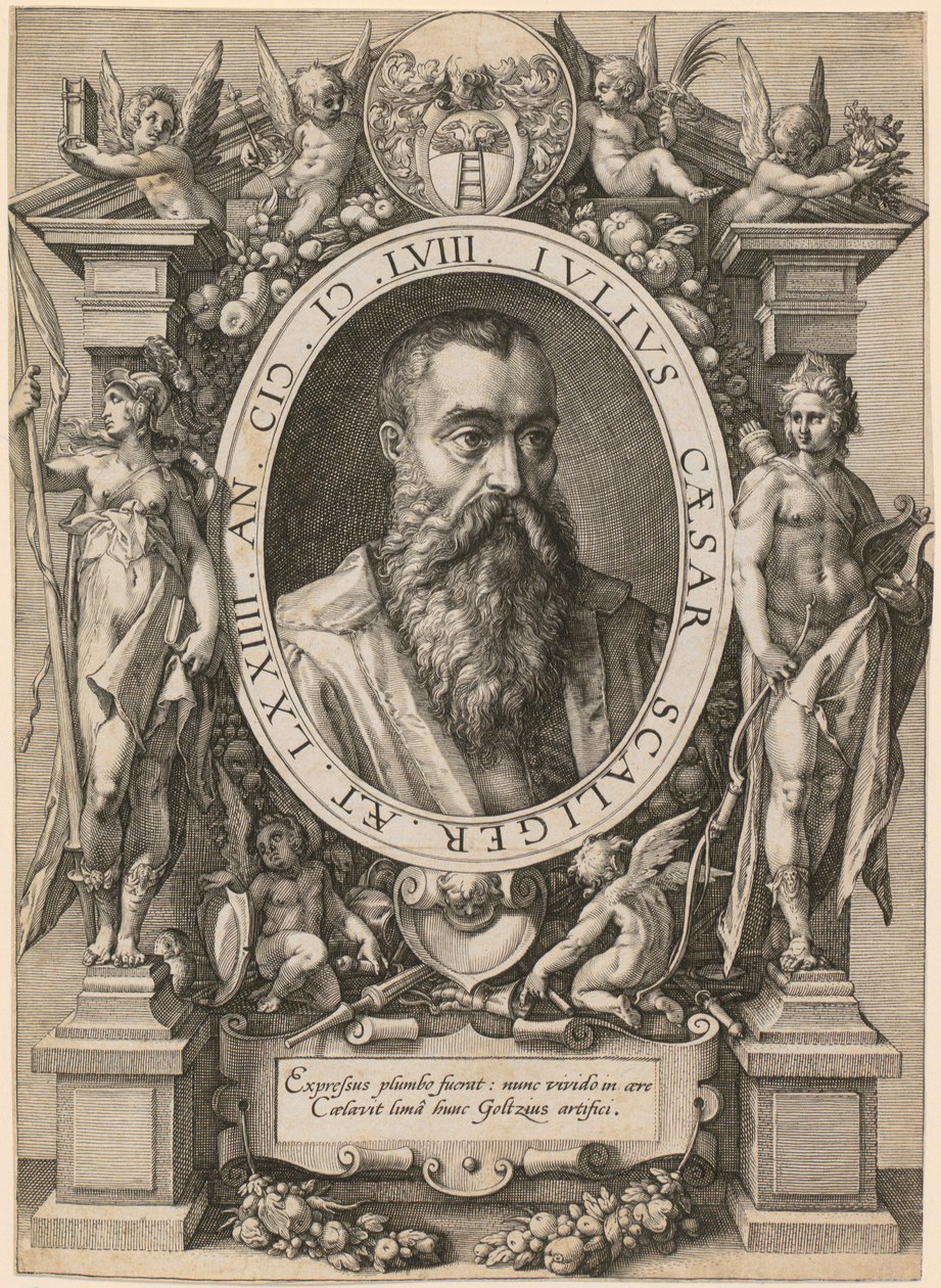 Portrett av Julius Caesar Scaliger av Hendrick Goltzius