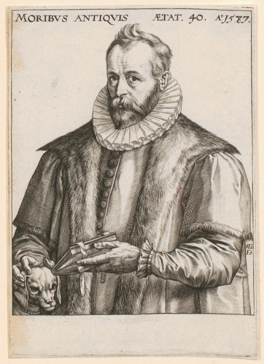 Portrett av Justus Lipsius av Hendrick Goltzius