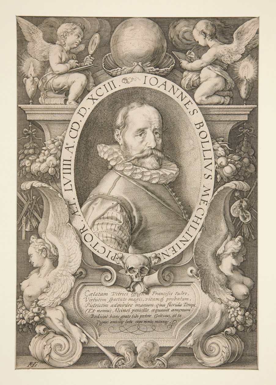 Portrett av Hans Bol av Hendrick Goltzius