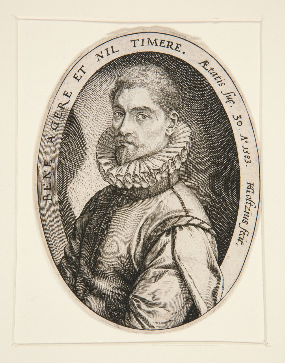 Portrett av Hieronymous Scholiers av Hendrick Goltzius