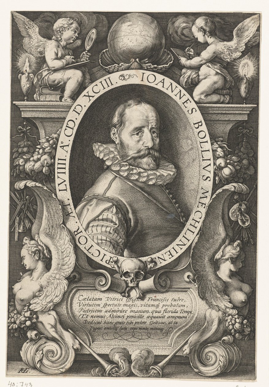 Portrett av Hans Bol av Hendrick Goltzius