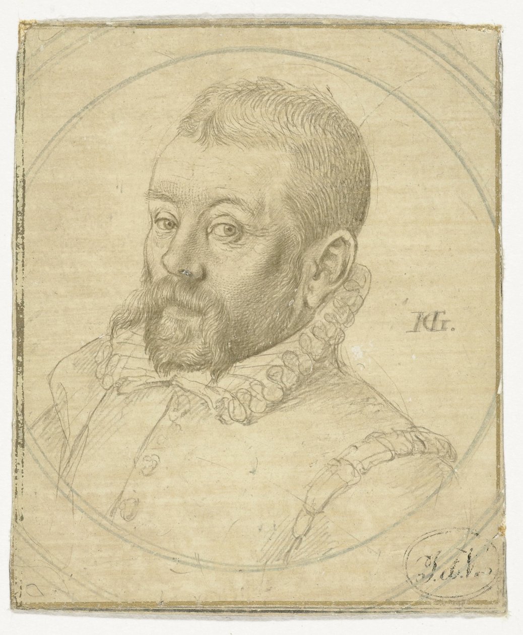 Portrett av Lubbert Claesz. van der Weijden av Hendrick Goltzius