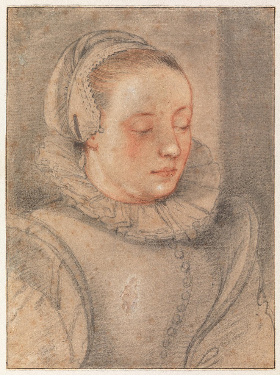 Portrett av en ung kvinne av Hendrick Goltzius