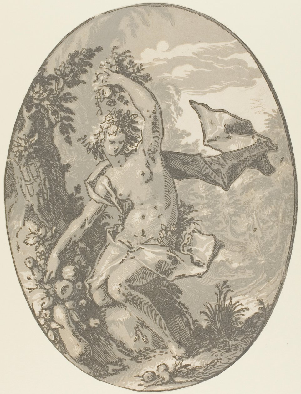 Proserpine, plate fem fra Demogorgon and the Deities av Hendrick Goltzius