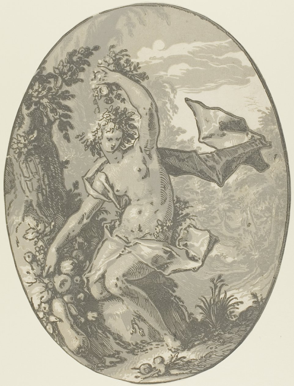 Proserpine, plate fem fra Demogorgon and the Deities av Hendrick Goltzius