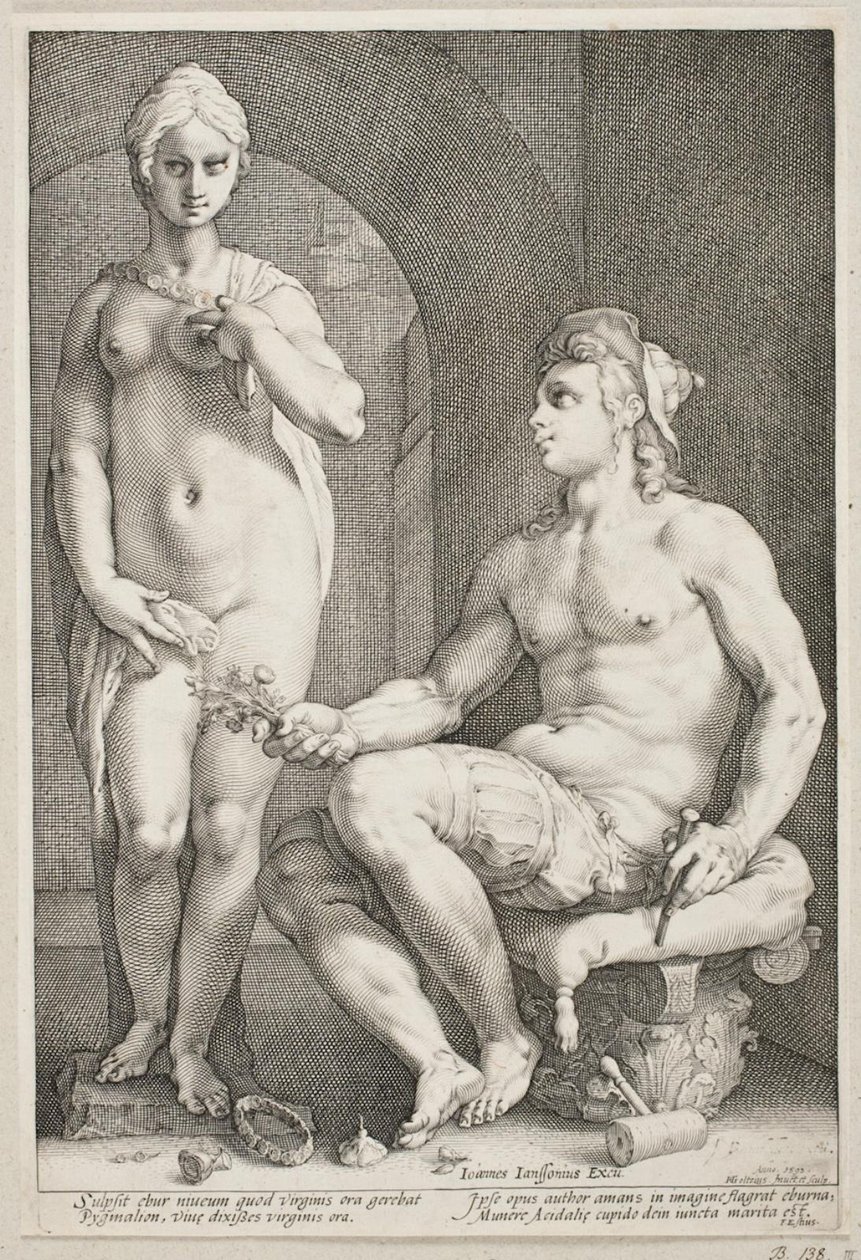 Pygmalion og Galatea av Hendrick Goltzius