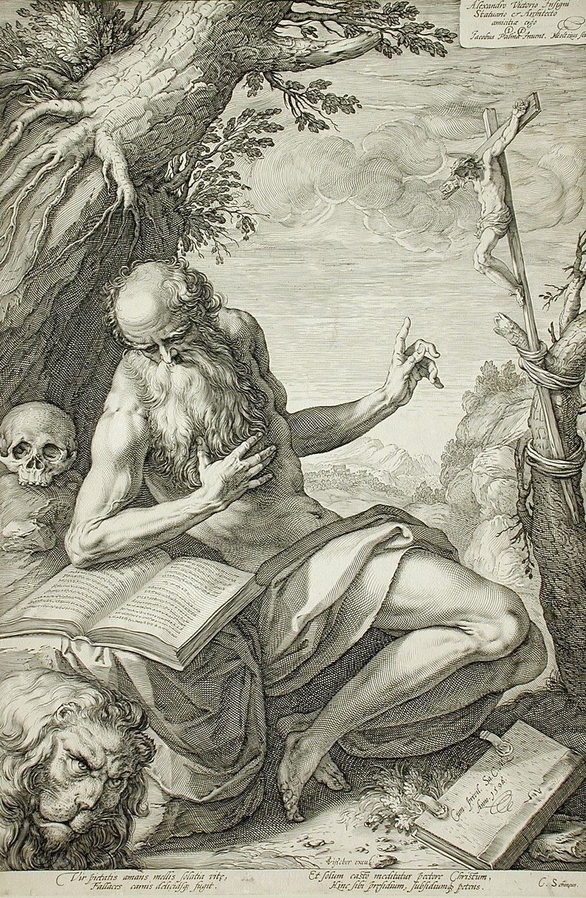 Den hellige Hieronymus av Hendrick Goltzius
