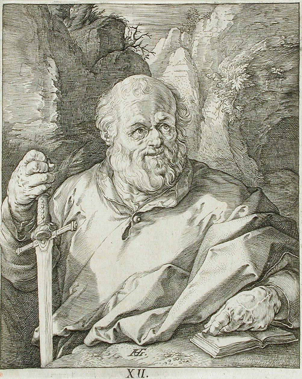 Sankt Matthias av Hendrick Goltzius