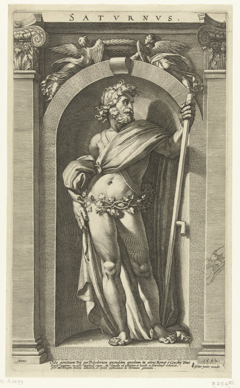 Saturn Saturn (tittel på objekt) Åtte klassiske guder (serietittel) av Hendrick Goltzius