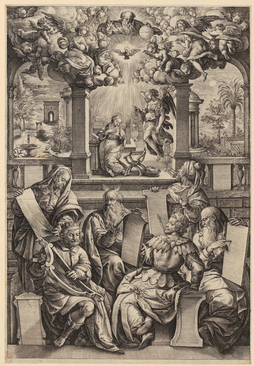 Seks profeter ved bebudelsen av Hendrick Goltzius