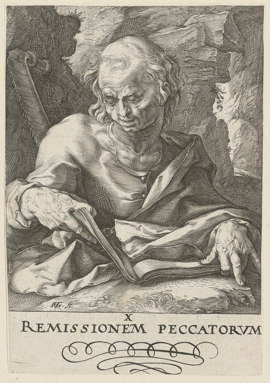 Simon, blad 11 i serien «Kristus, de tolv apostlene og Paulus» av Hendrick Goltzius