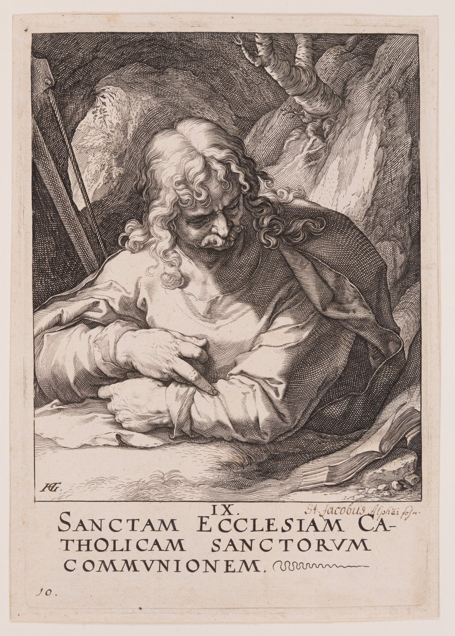 St. Jakob den Lille, fra Kristus, apostlene og St. Paulus med trosbekjennelsen av Hendrick Goltzius