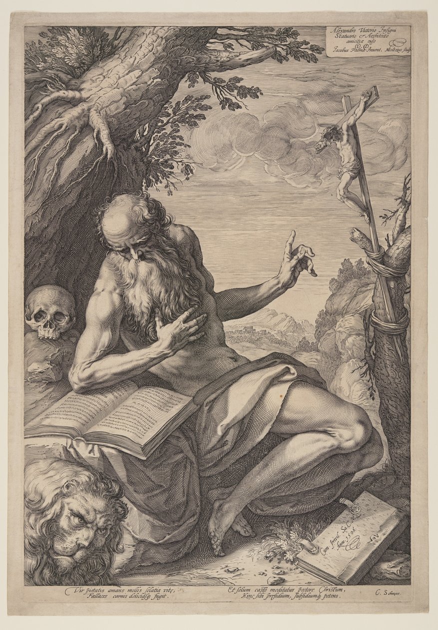 St. Jerome av Hendrick Goltzius