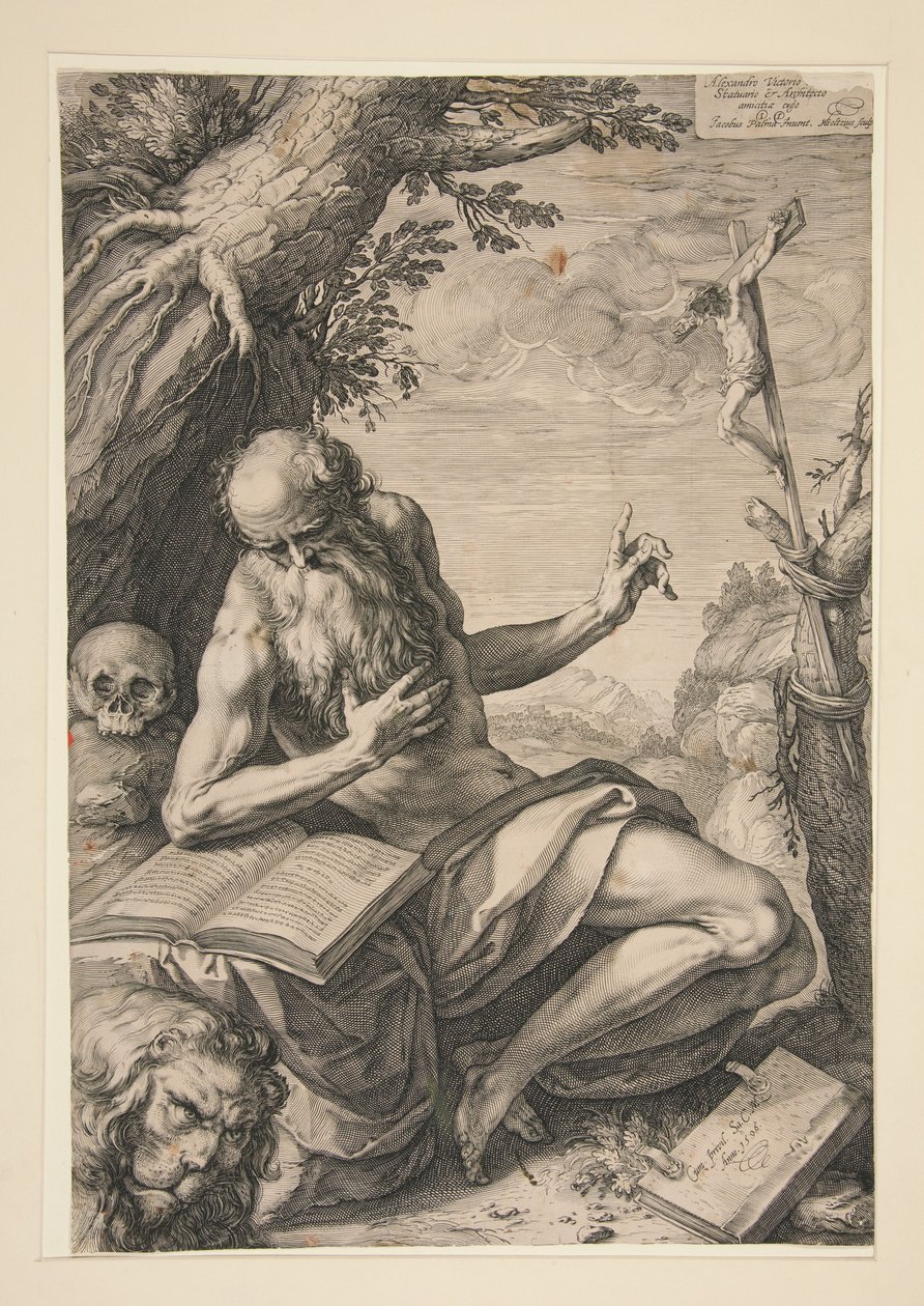 Sankt Hieronymus i ørkenen av Hendrick Goltzius