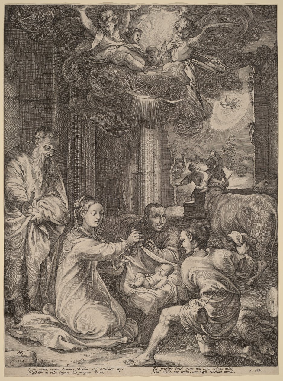 Hyrdenes tilbedelse av Hendrick Goltzius
