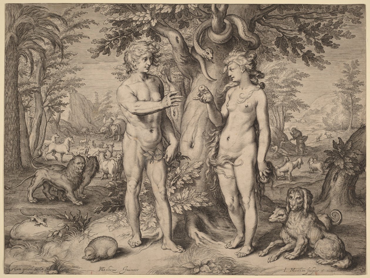 Syndefallet av Hendrick Goltzius