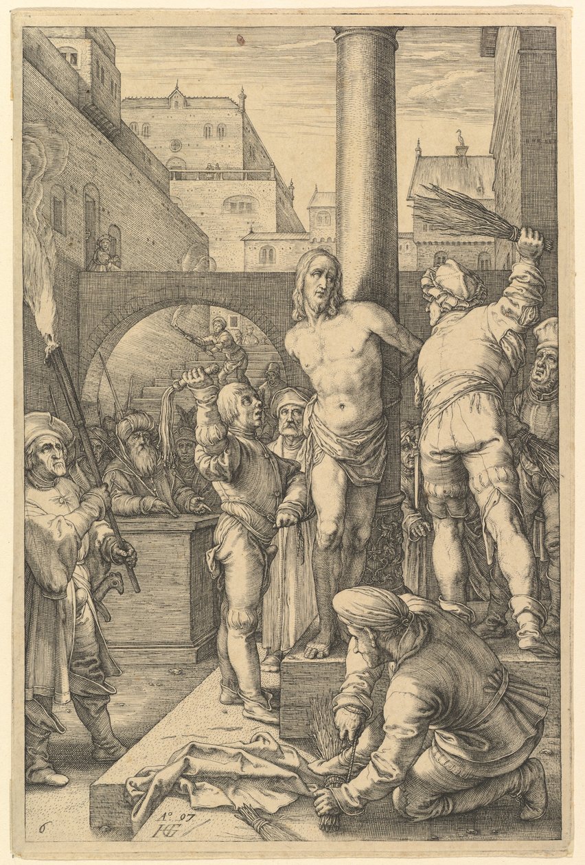 Piskingen, fra «Kristi lidelse» av Hendrick Goltzius