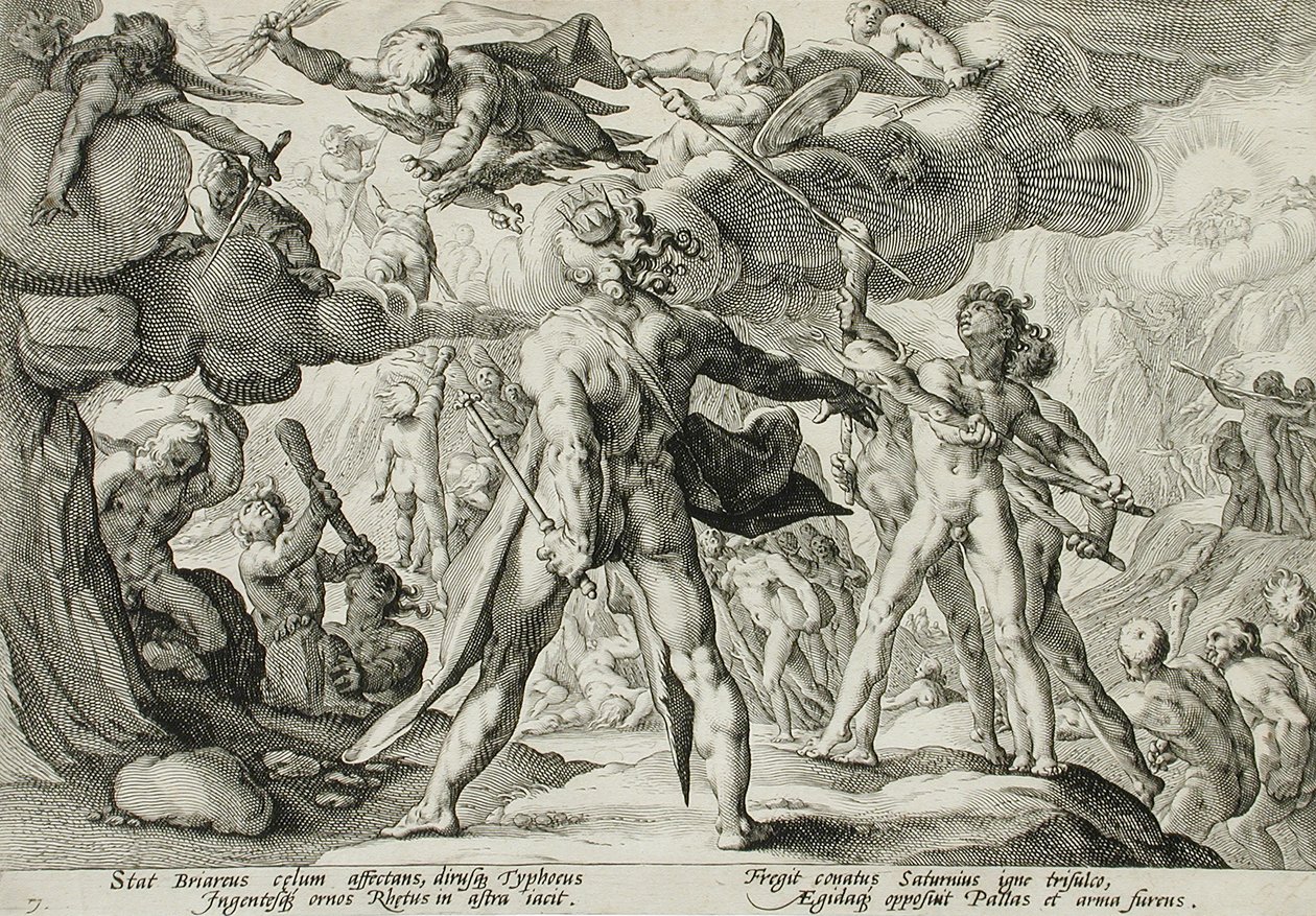 Kjempene som klatrer mot himmelen av Hendrick Goltzius