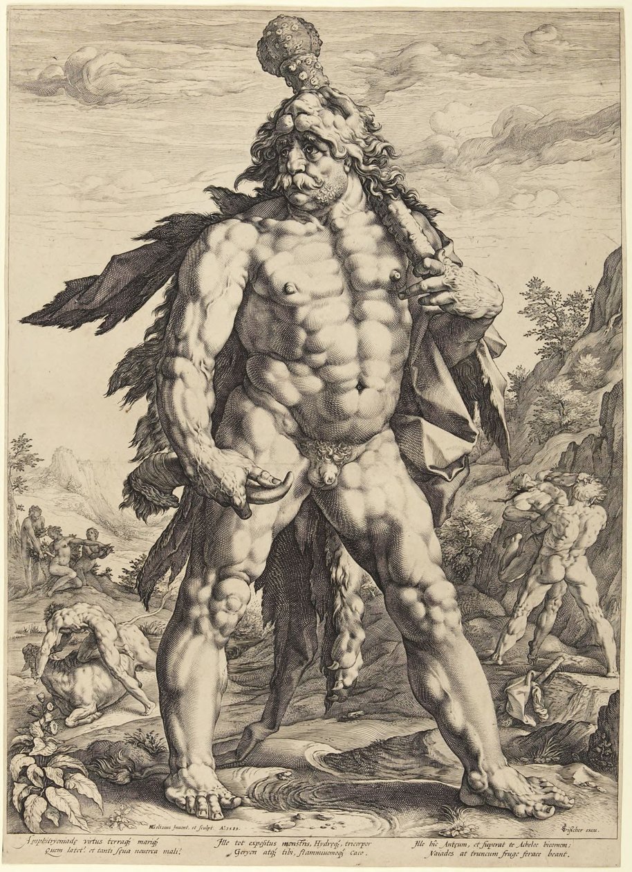Den store Herkules, eller «Knollenman» av Hendrick Goltzius