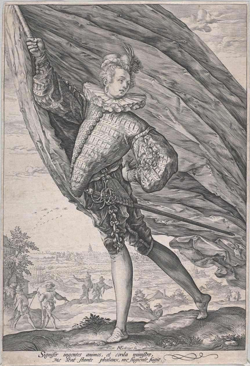 Den store fanebæreren av Hendrick Goltzius