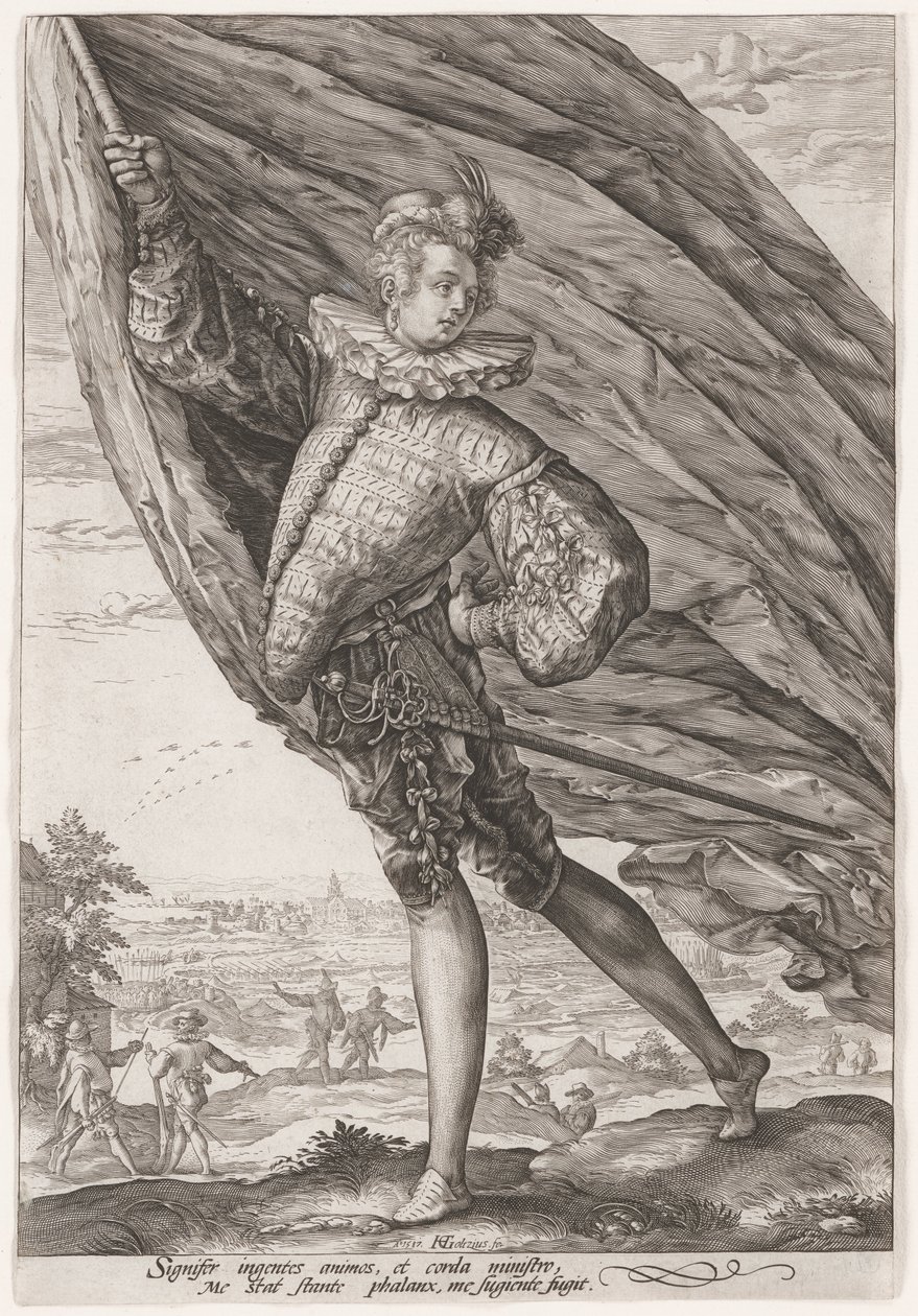 Den store fanebæreren av Hendrick Goltzius