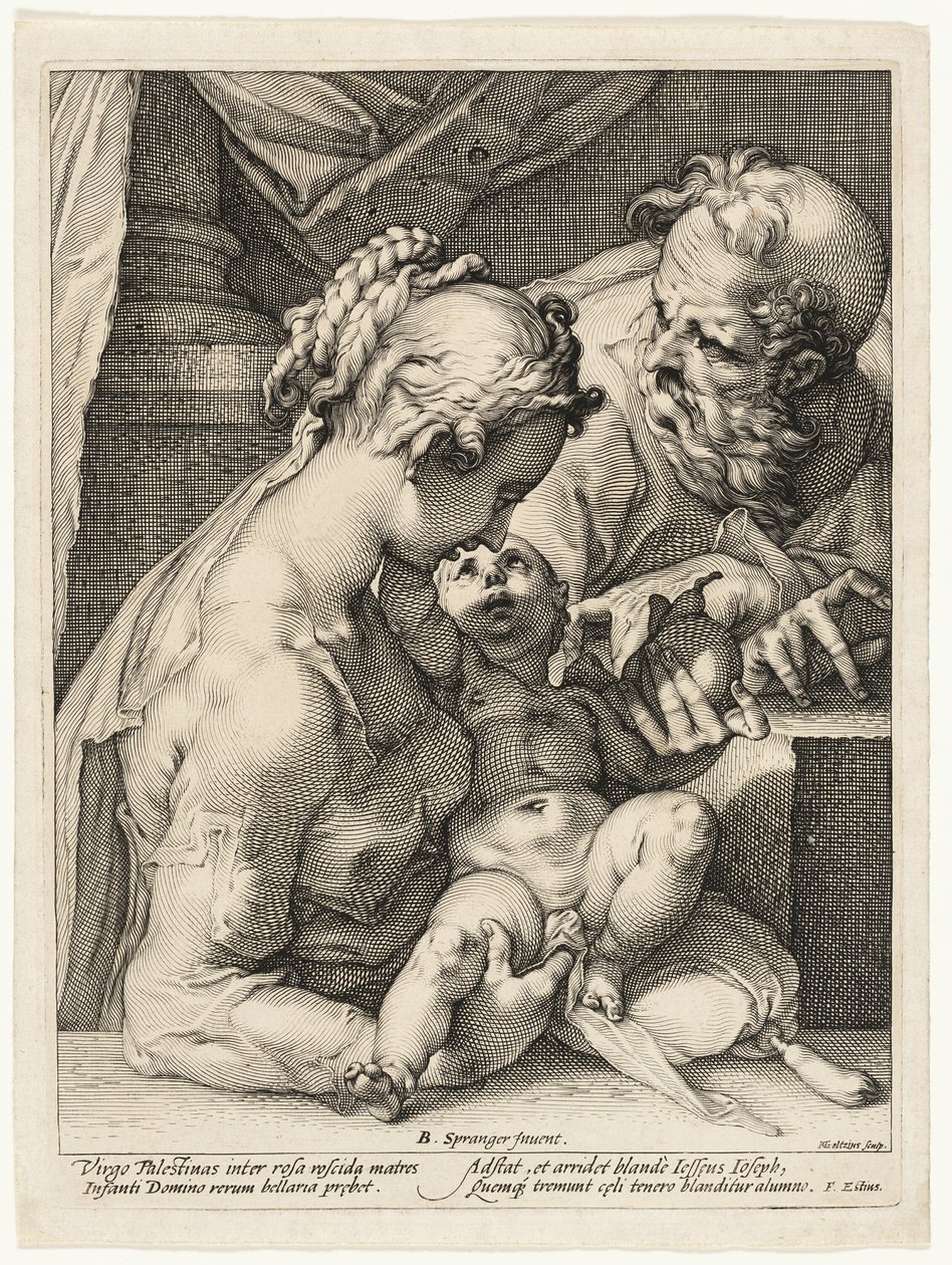 Den hellige familie av Hendrick Goltzius