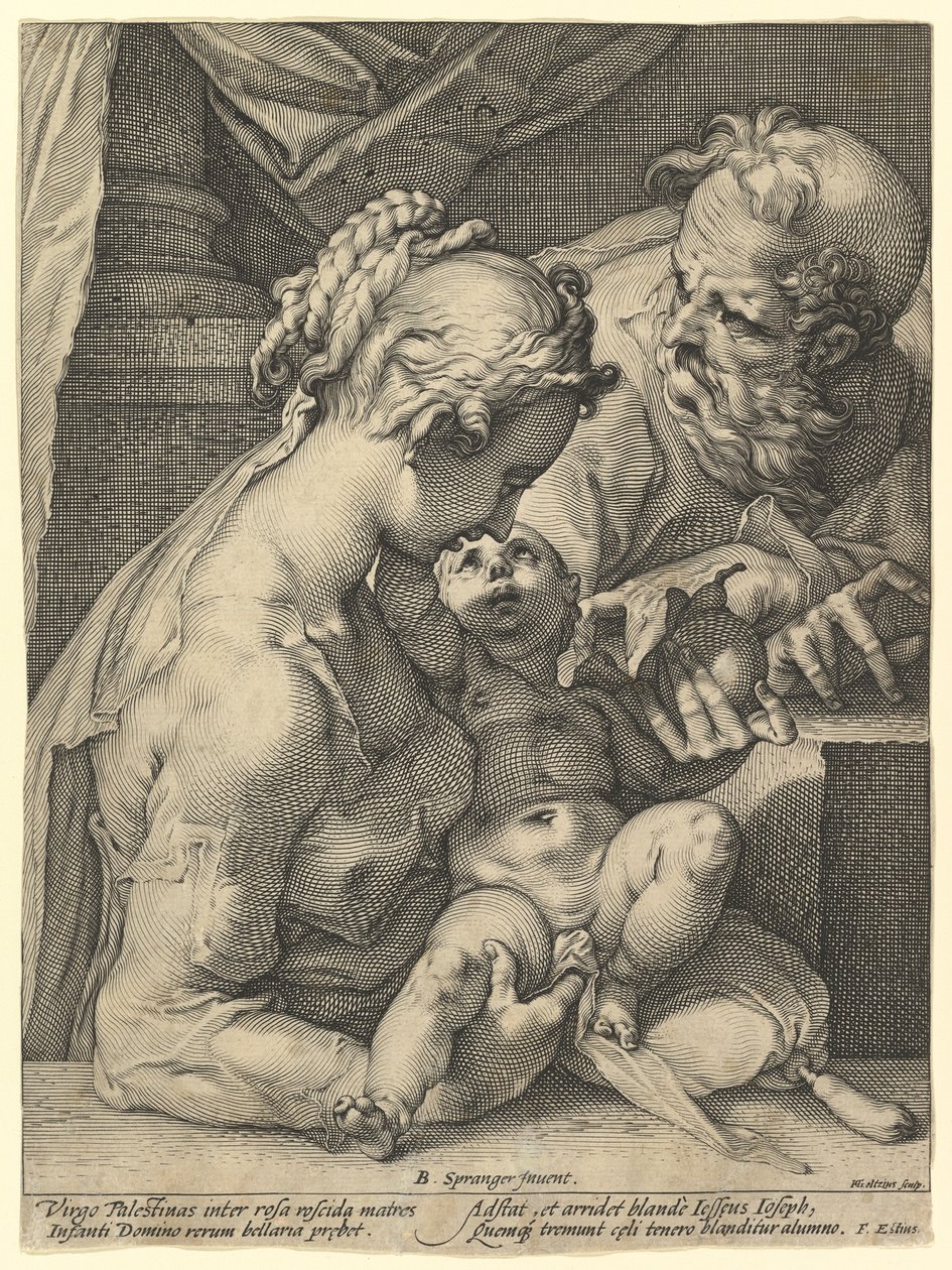 Den hellige familie av Hendrick Goltzius