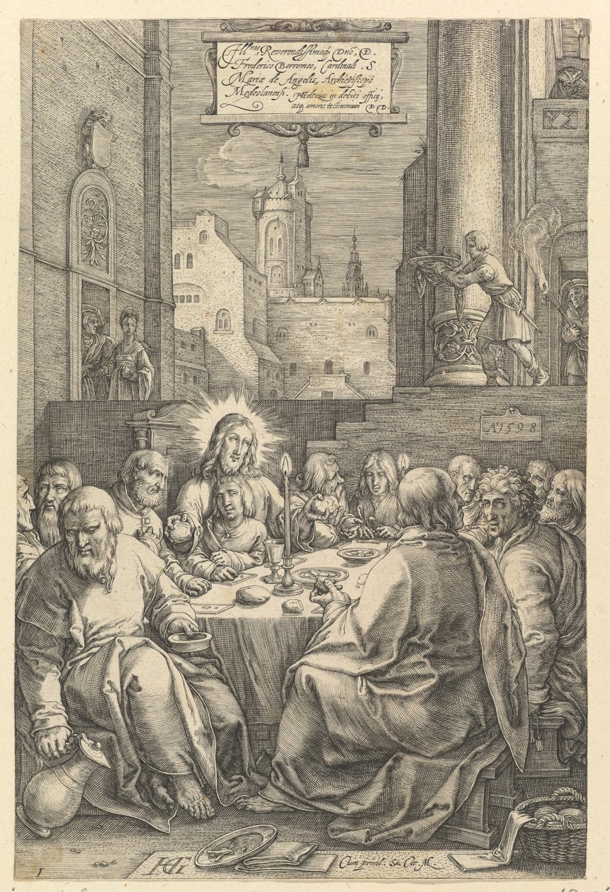 «Den siste nattverden», fra «Kristi lidelse» av Hendrick Goltzius