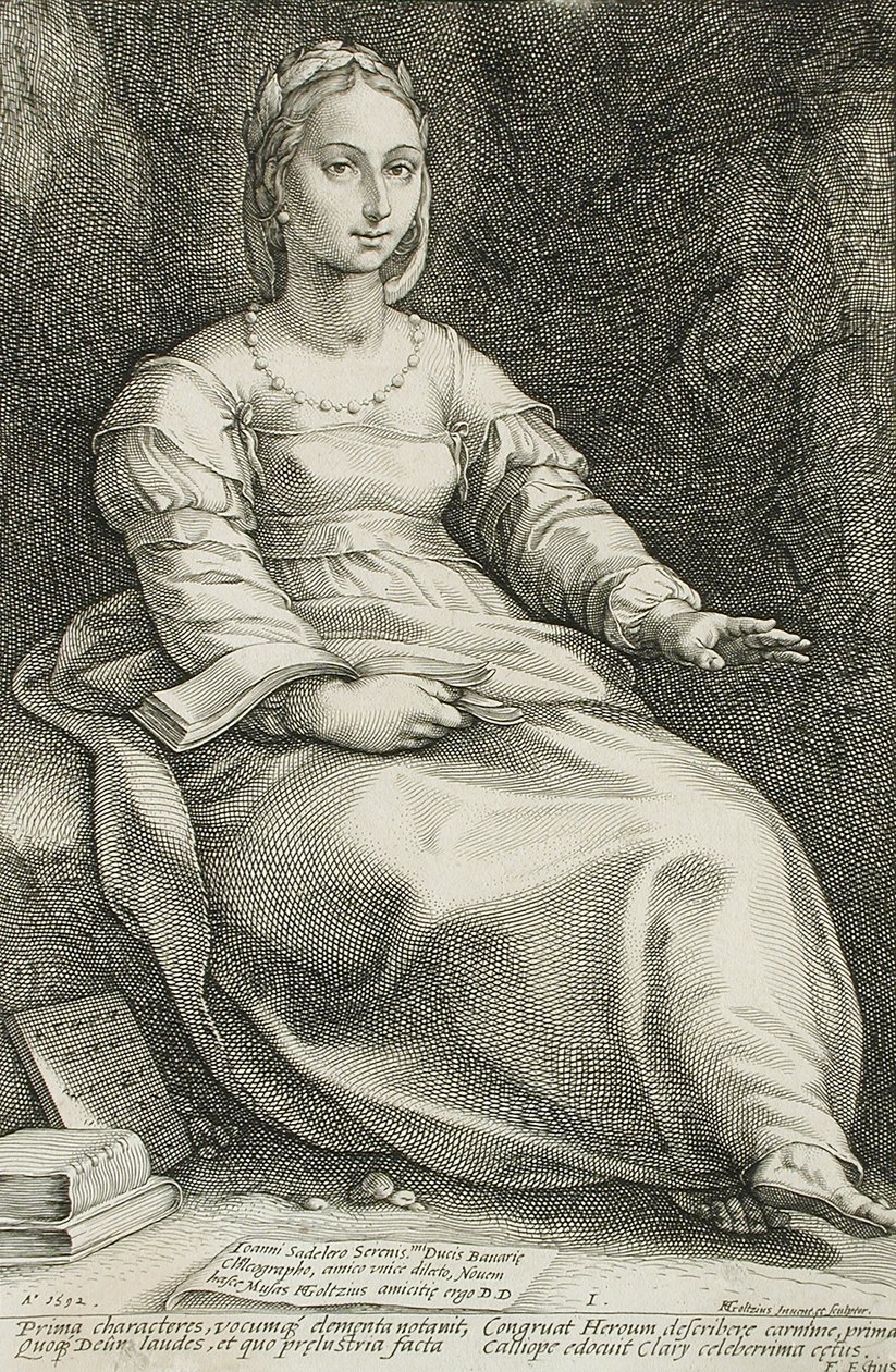 De ni musene av Hendrick Goltzius