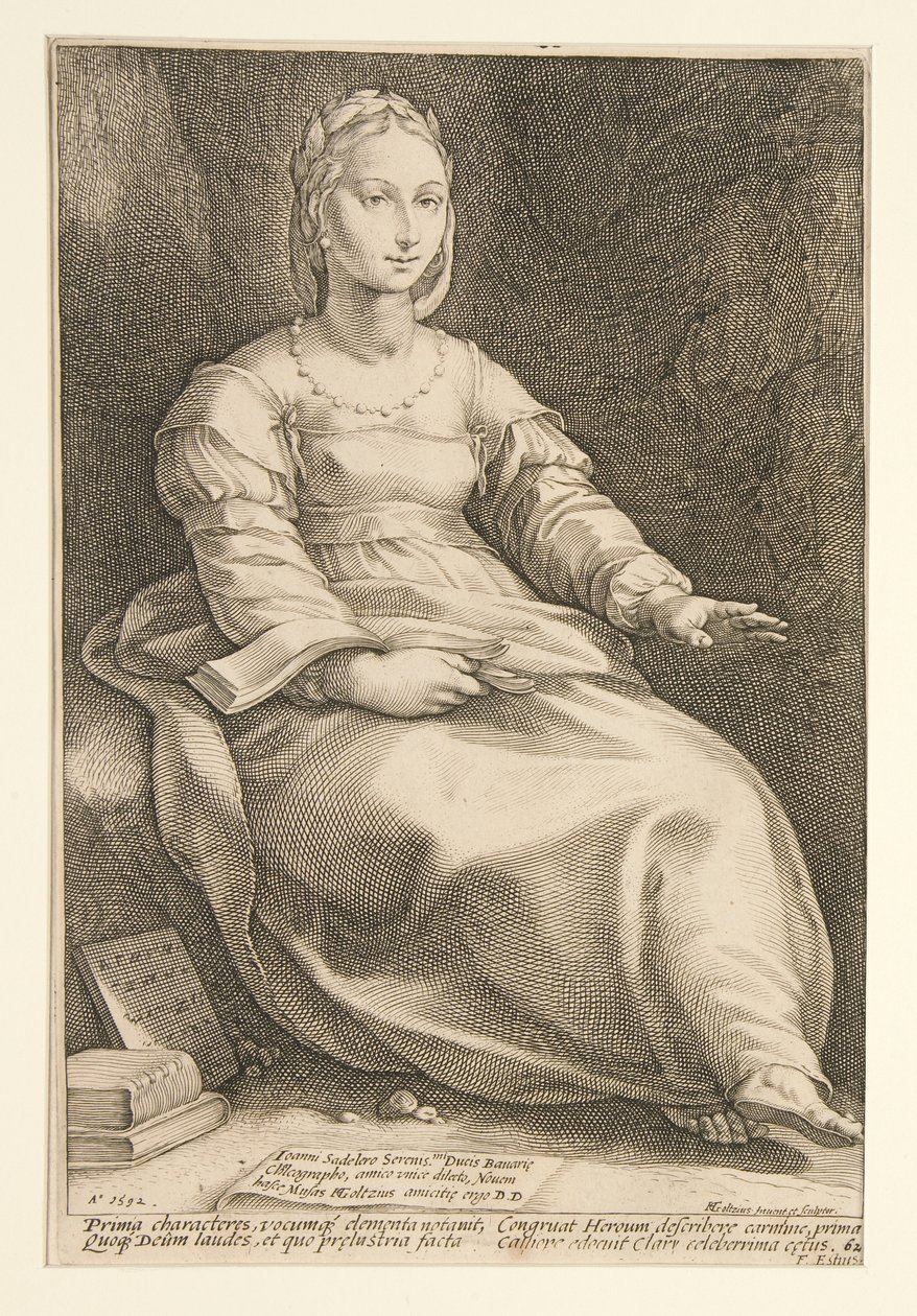 The Nine Muses: Calliope, #1 i en serie på 9 av Hendrick Goltzius