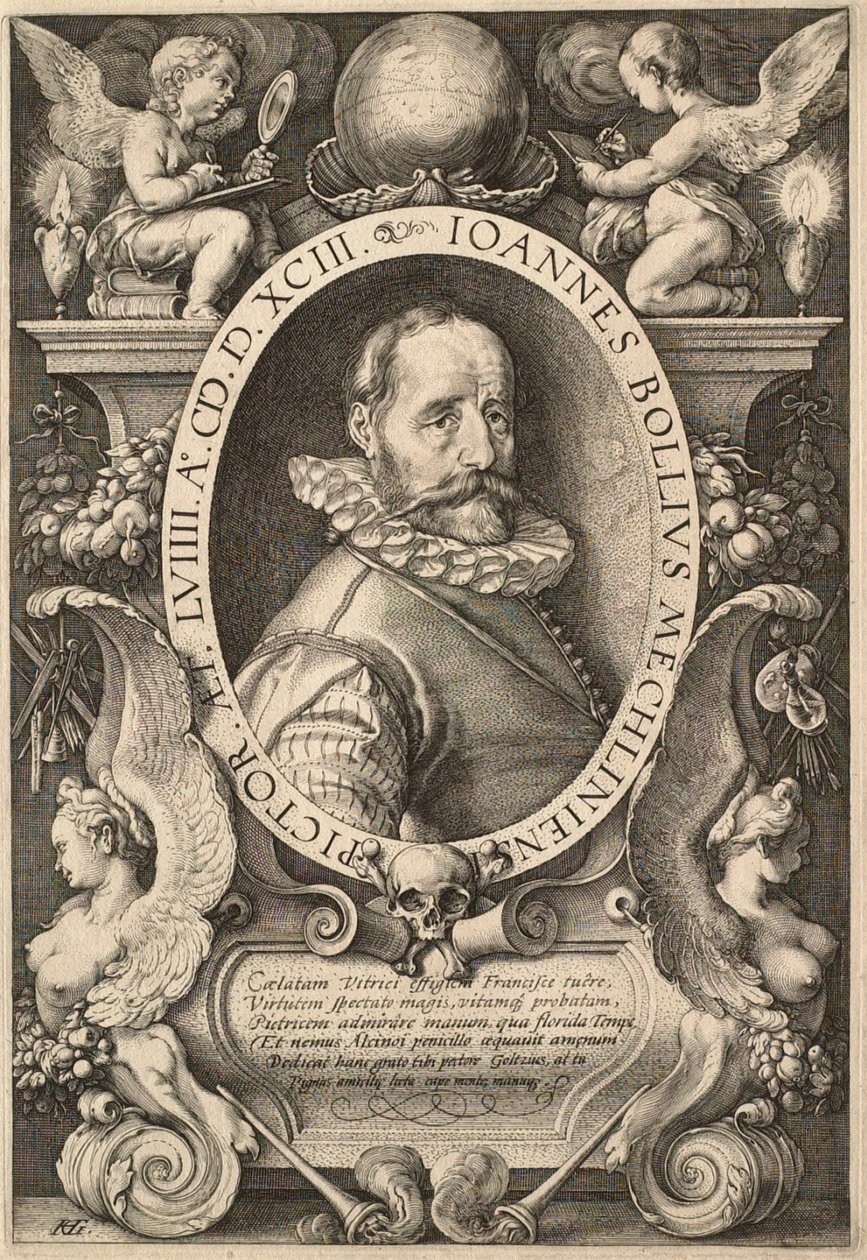 Maleren Hans Bol (1534-1593) av Hendrick Goltzius